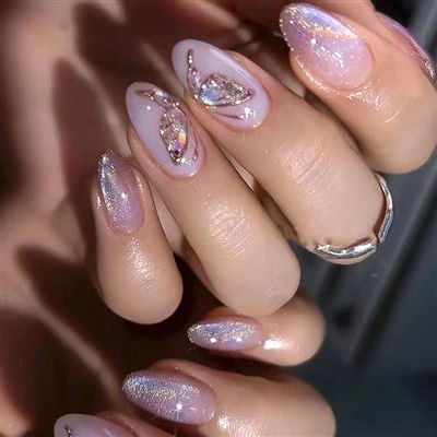 Chrome Mirror Fini Glitter Press sou klou